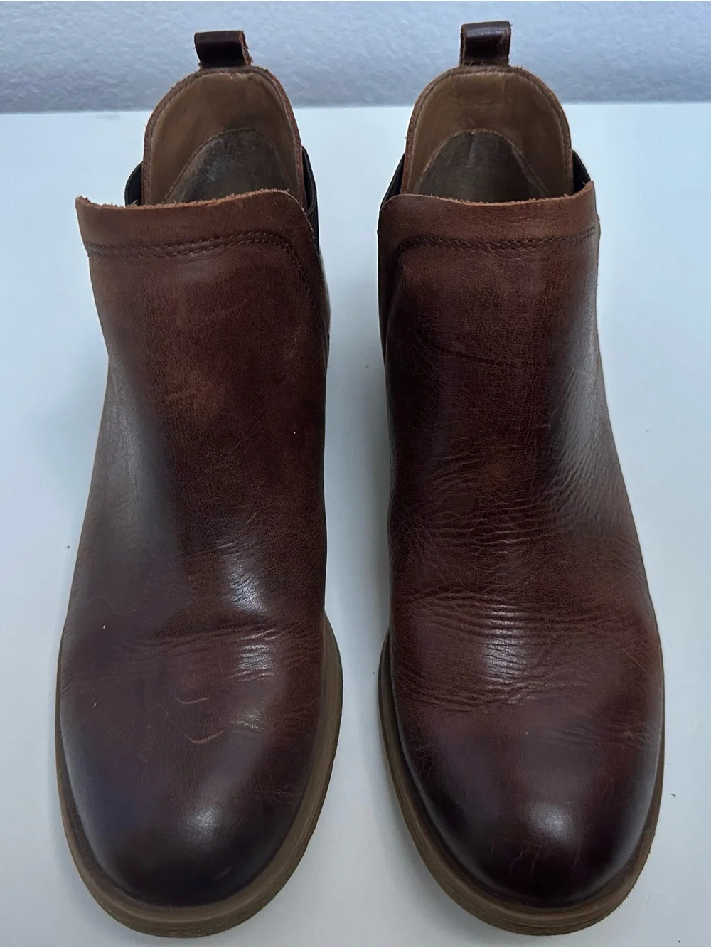 Women’s Brown Leather Chelsea Boots - Classic Slip-On Ankle Boots